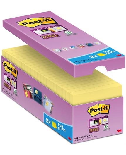 118704 3M 70005198323 POST-IT&#174; SuperSticky &#216;k pk 76x76mm (16) 